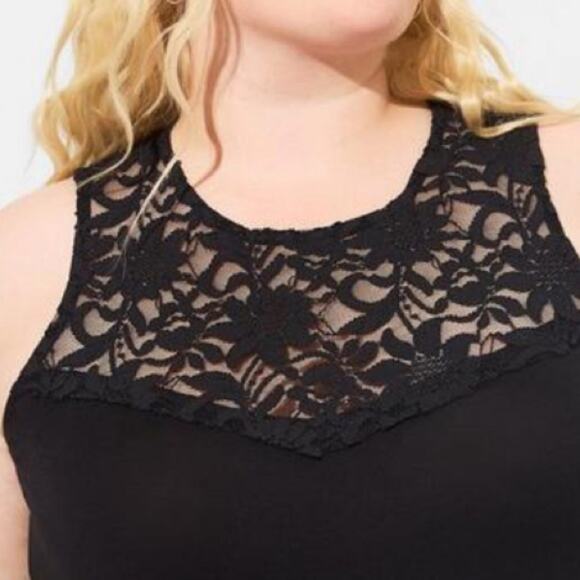 Torrid deep black Super Soft Lace Sweetheart Bodysuit - Picture 3 of 9